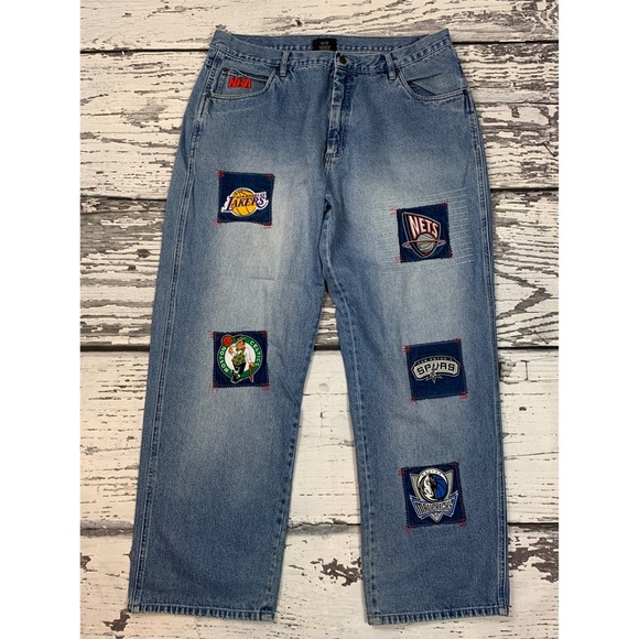Vintage NBA Patch Jeans - 40 x 33
